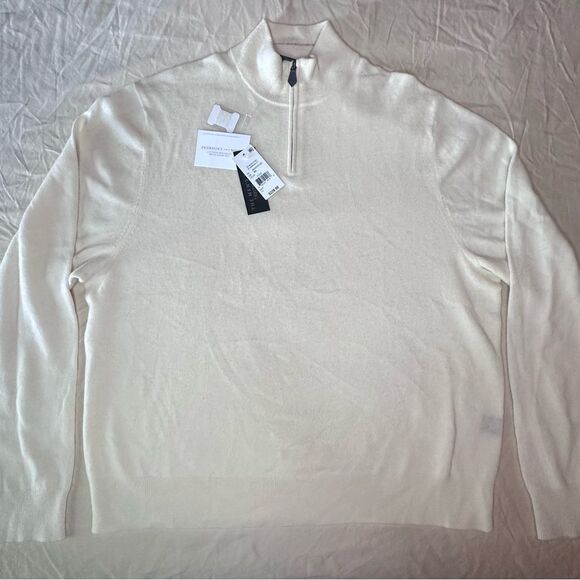 NWTs Bloomingdale’s Cashmere Half Zip Sweater Men’s Size XXL - Picture 2 of 4